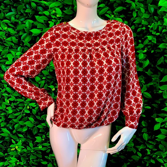 LOFT Tops - LOFT Petites SP p floral design work shirt top fun